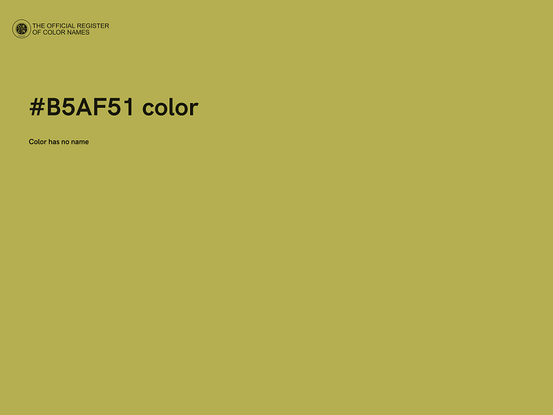 #B5AF51 color image