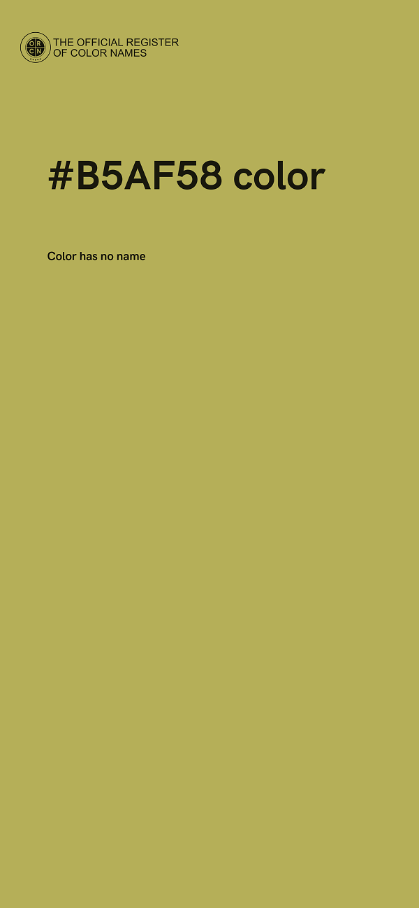 #B5AF58 color image