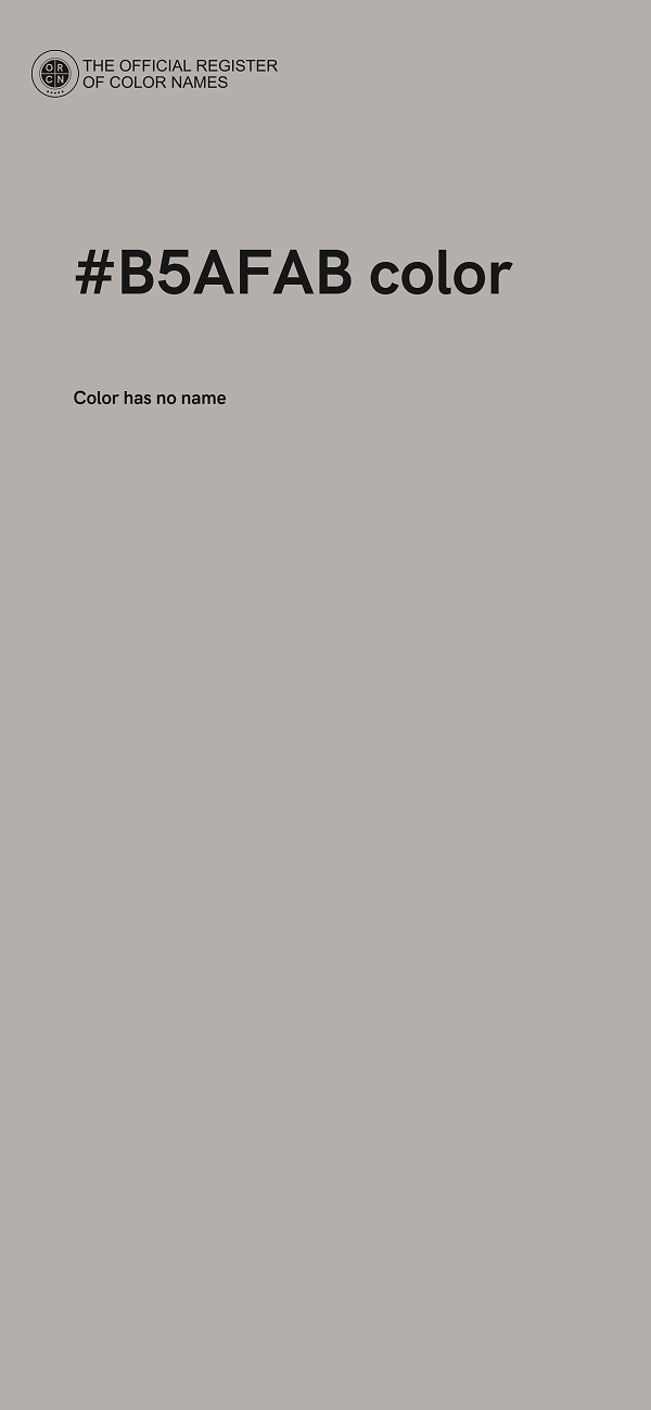 #B5AFAB color image