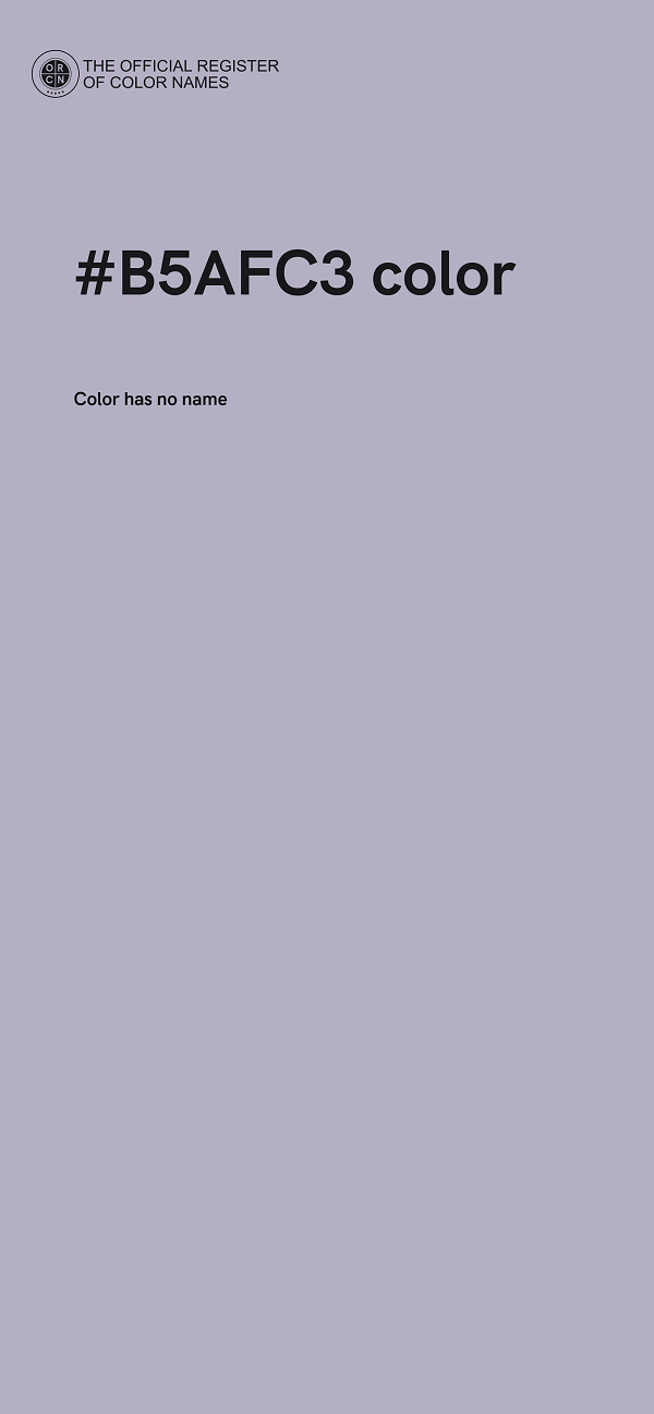 #B5AFC3 color image