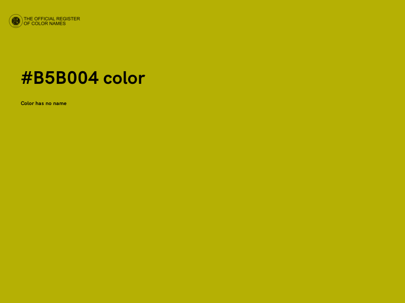#B5B004 color image
