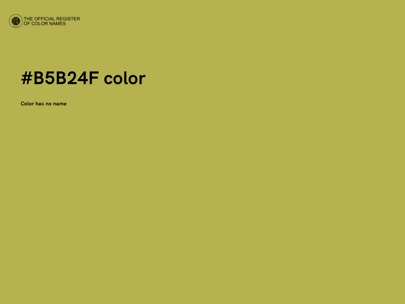 #B5B24F color image