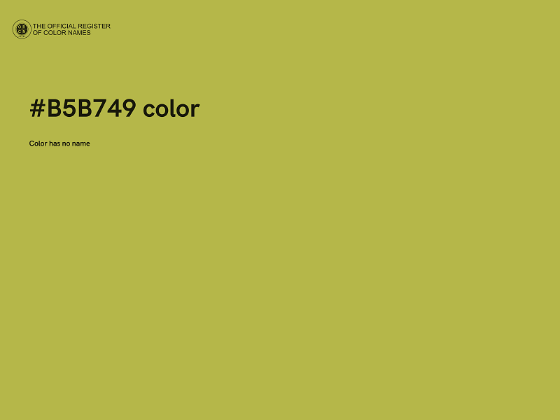 #B5B749 color image