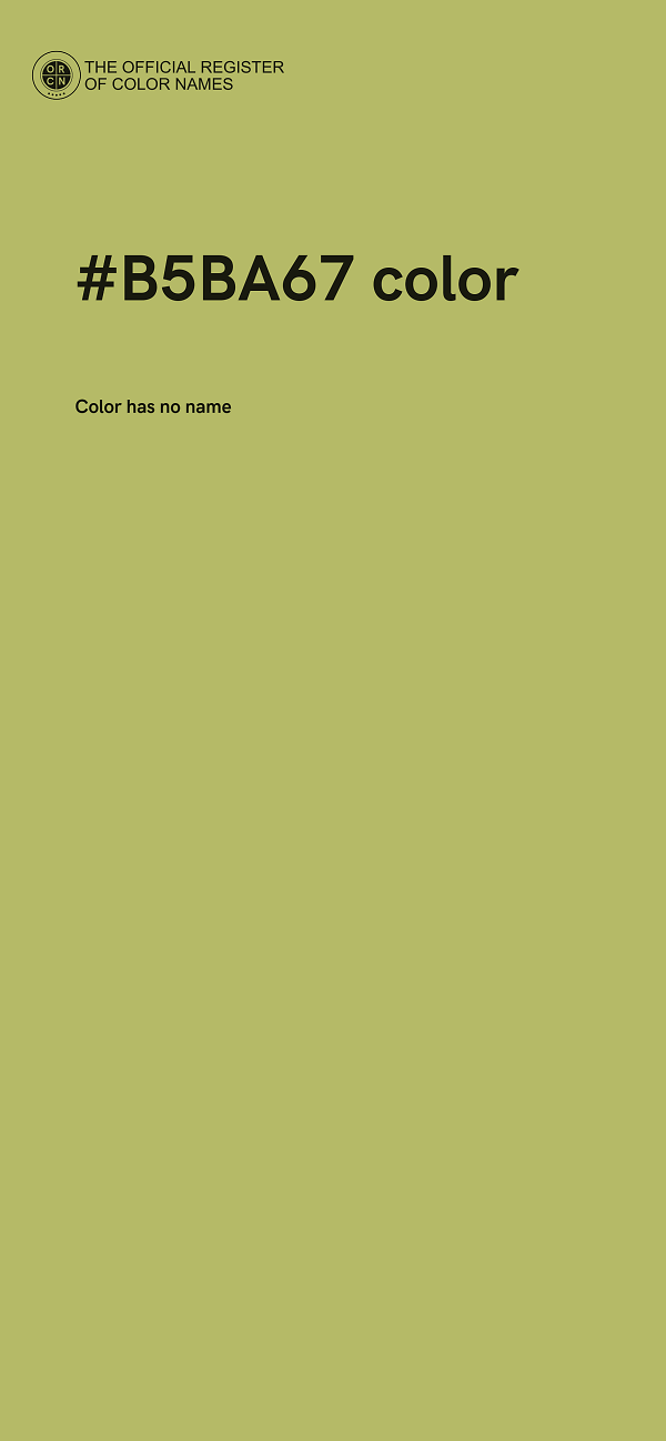 #B5BA67 color image