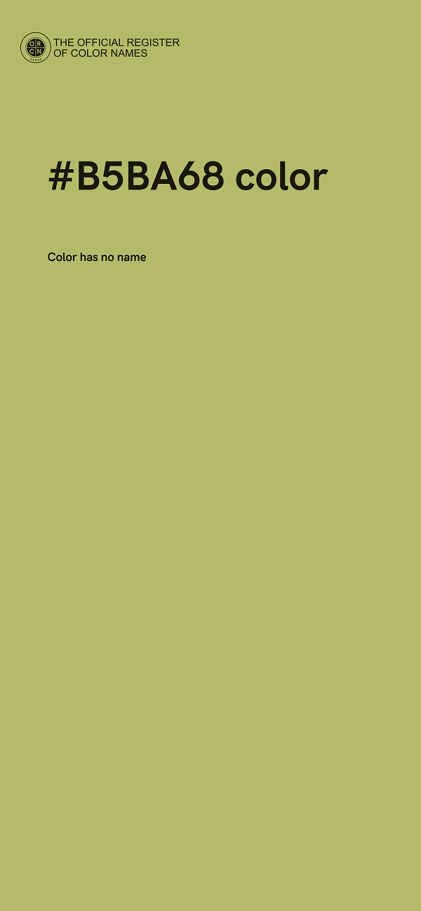 #B5BA68 color image