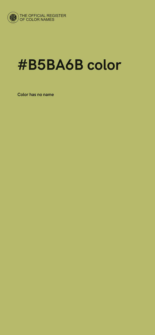 #B5BA6B color image