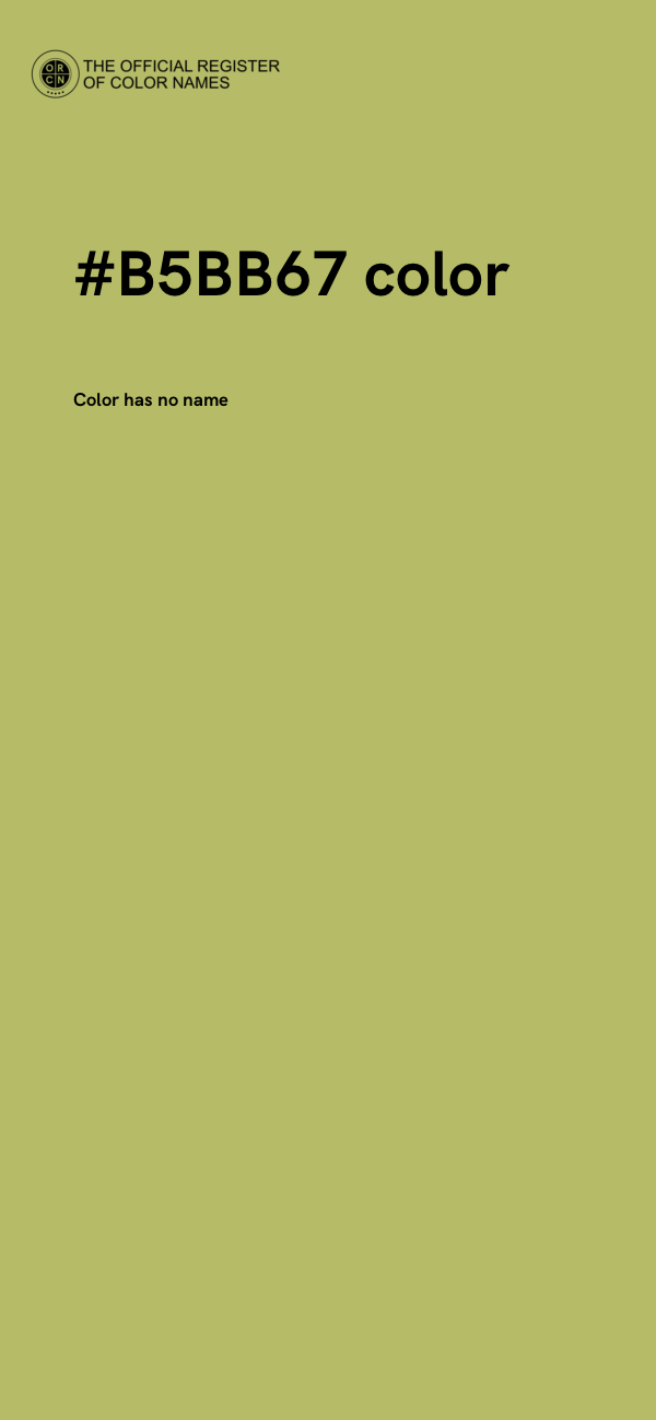 #B5BB67 color image