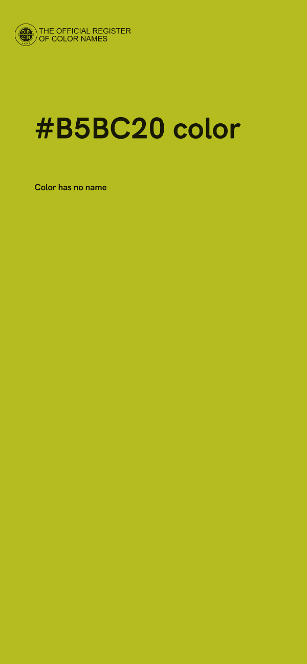 #B5BC20 color image