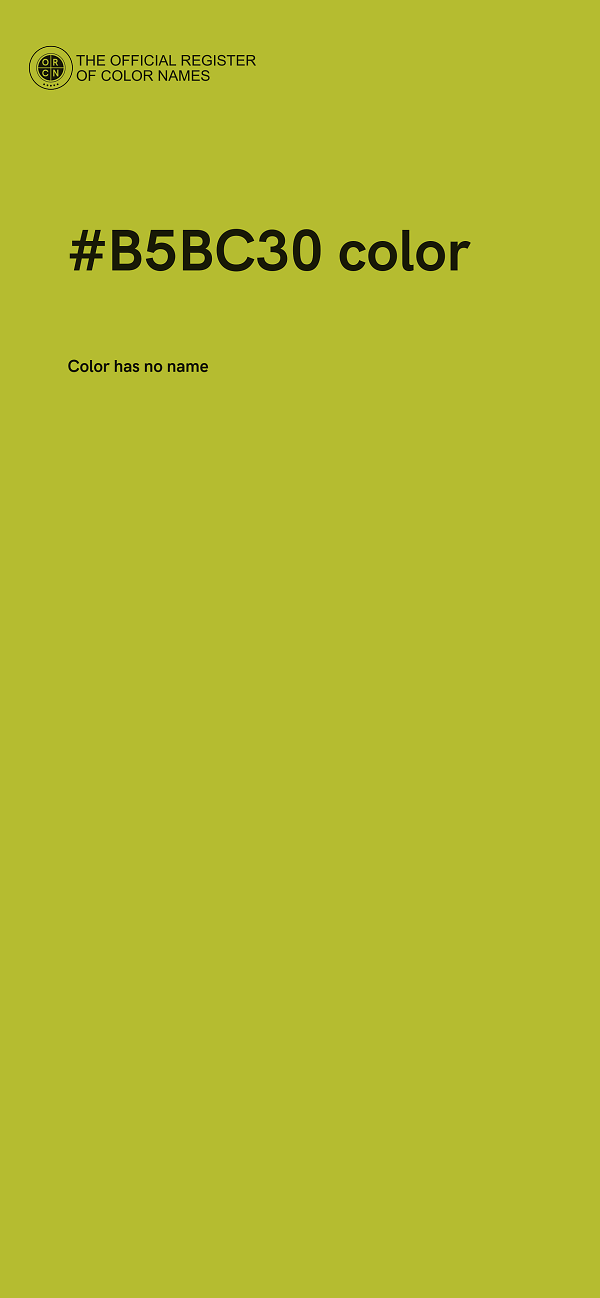 #B5BC30 color image