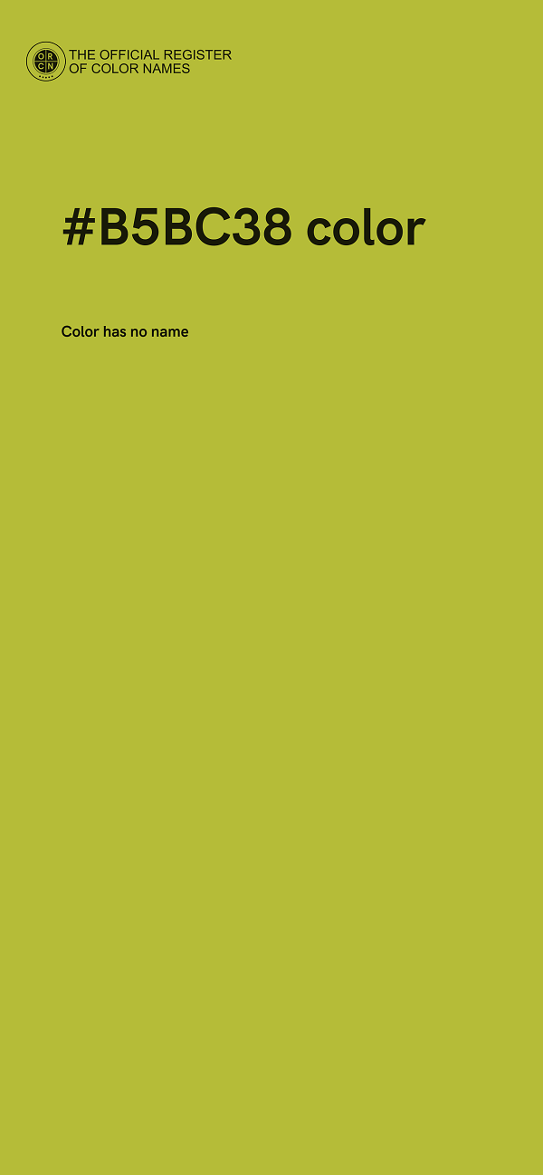 #B5BC38 color image