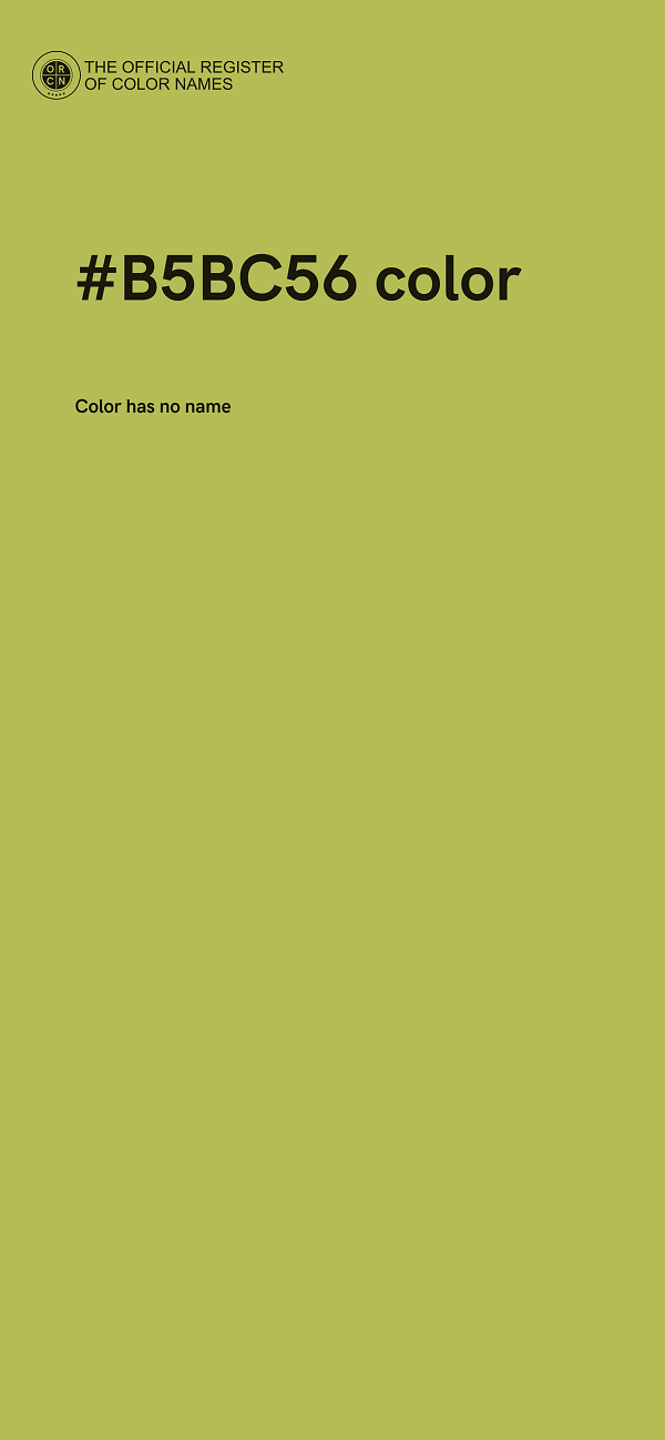 #B5BC56 color image