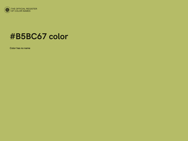 #B5BC67 color image