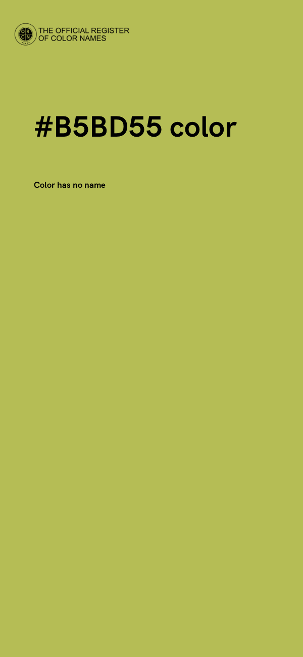 #B5BD55 color image