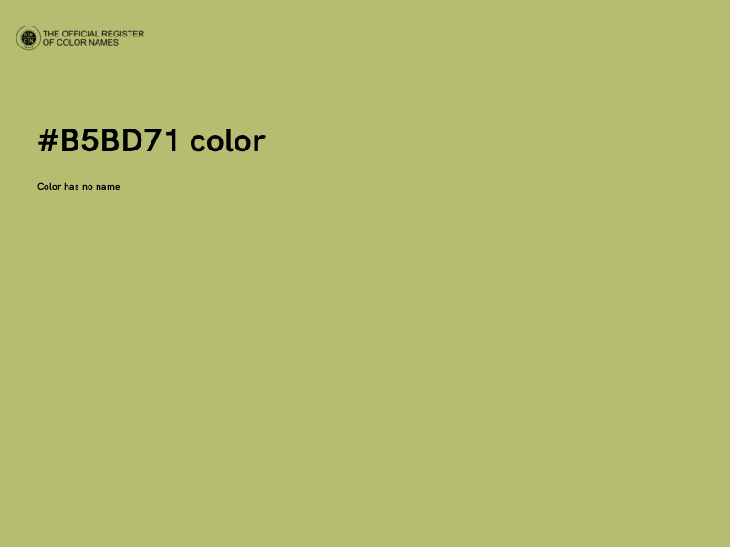 #B5BD71 color image