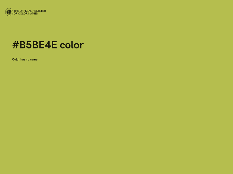 #B5BE4E color image