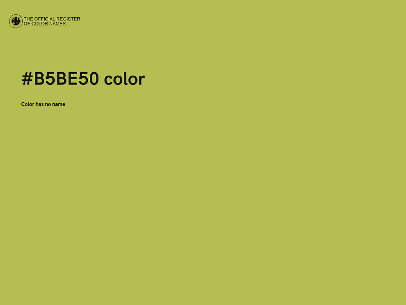 #B5BE50 color image