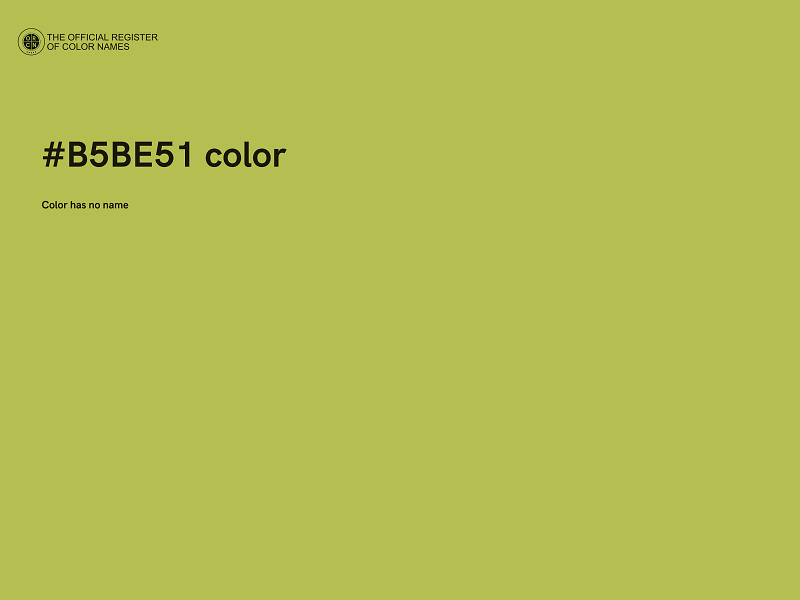 #B5BE51 color image