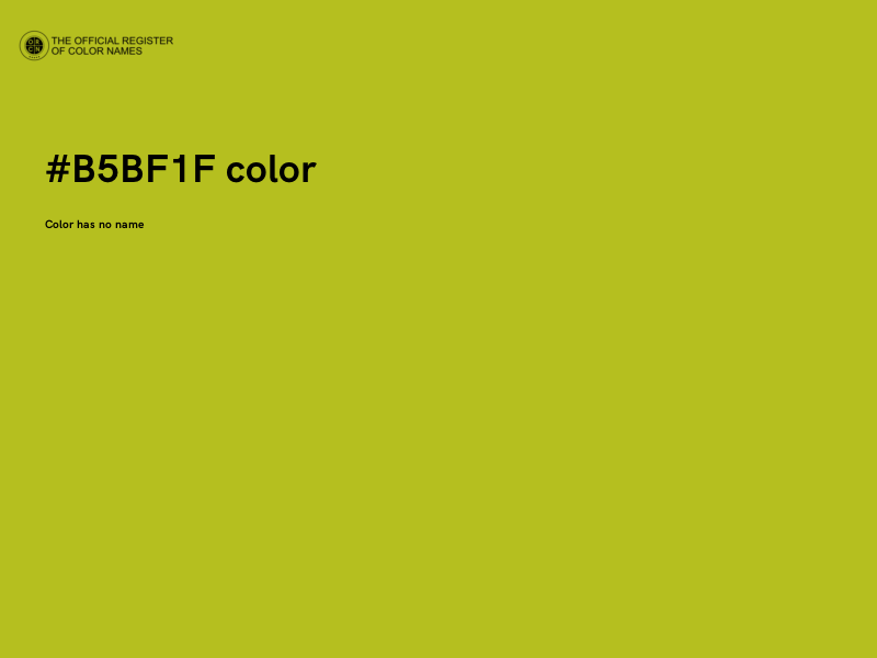 #B5BF1F color image