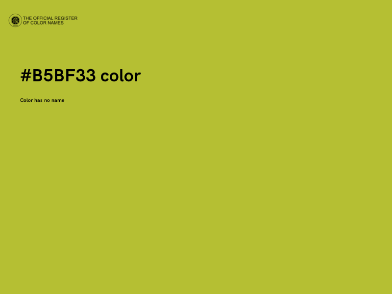 #B5BF33 color image