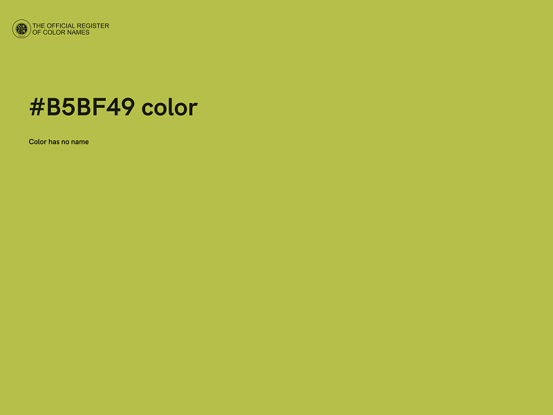 #B5BF49 color image