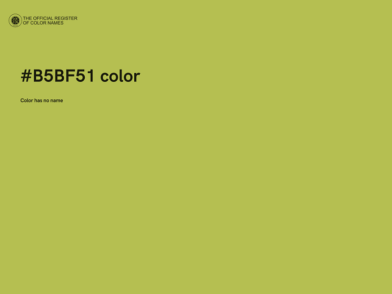 #B5BF51 color image