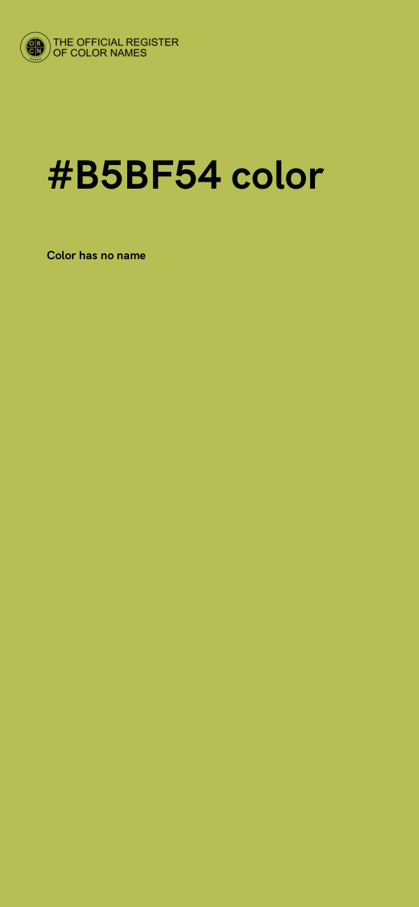 #B5BF54 color image