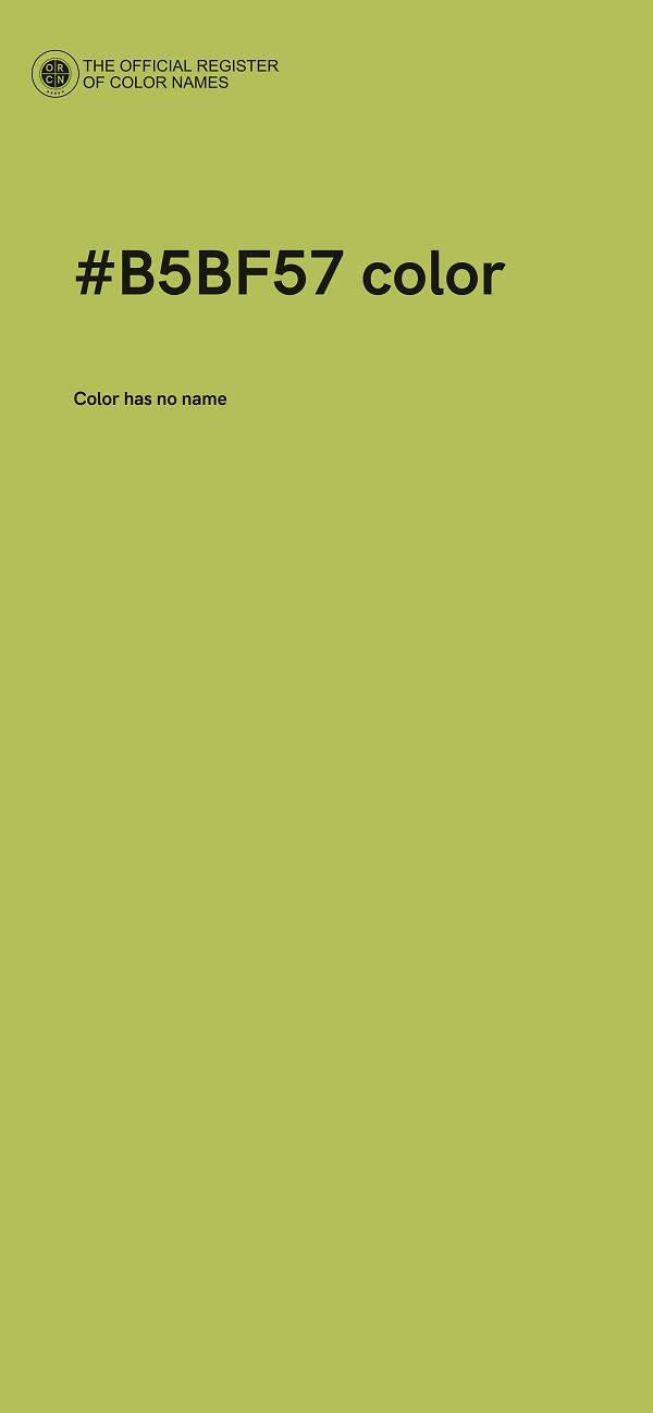 #B5BF57 color image