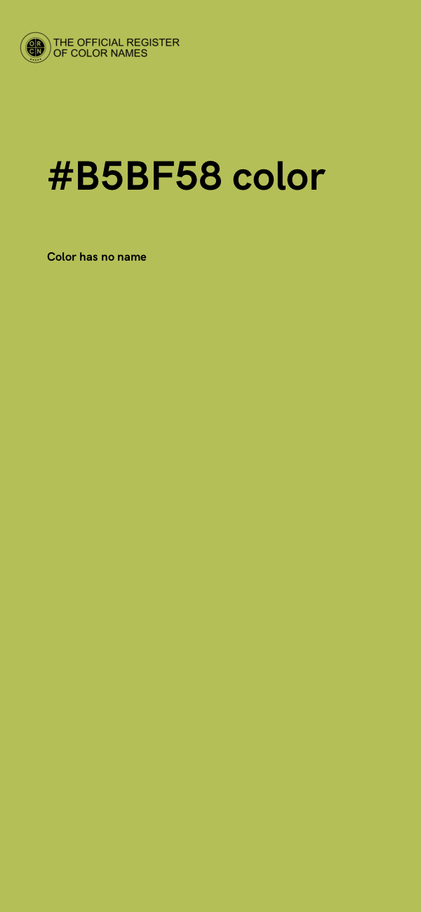 #B5BF58 color image