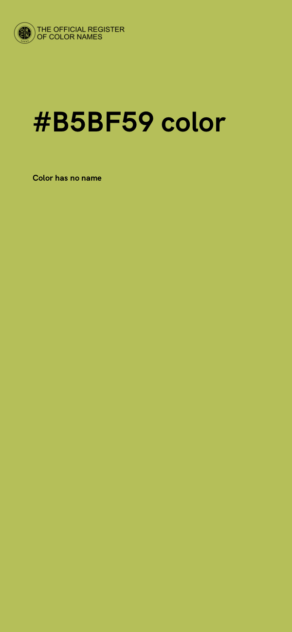 #B5BF59 color image