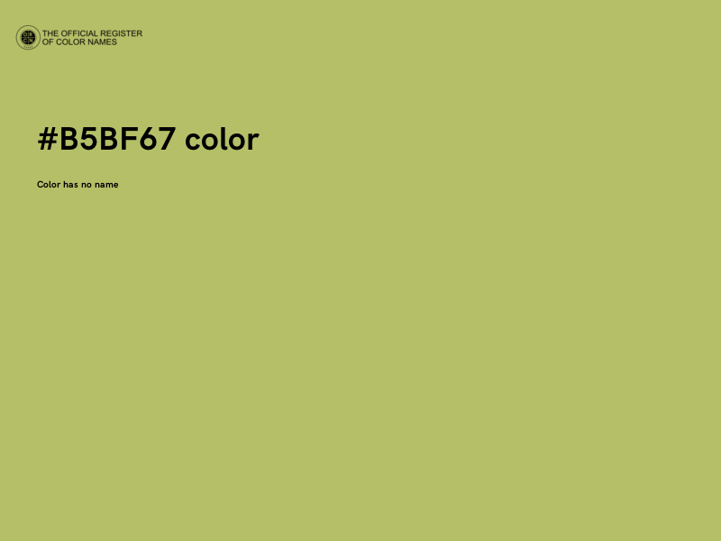 #B5BF67 color image