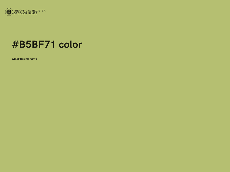 #B5BF71 color image