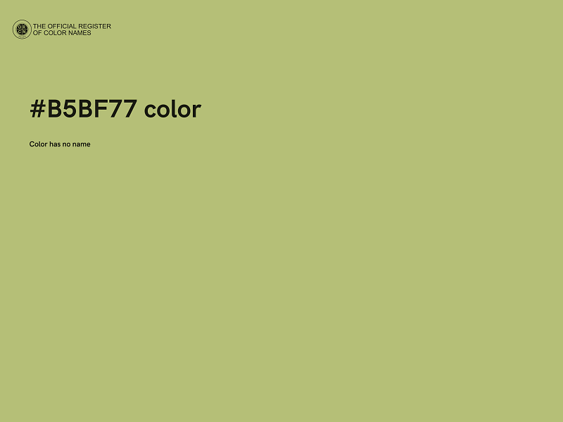 #B5BF77 color image