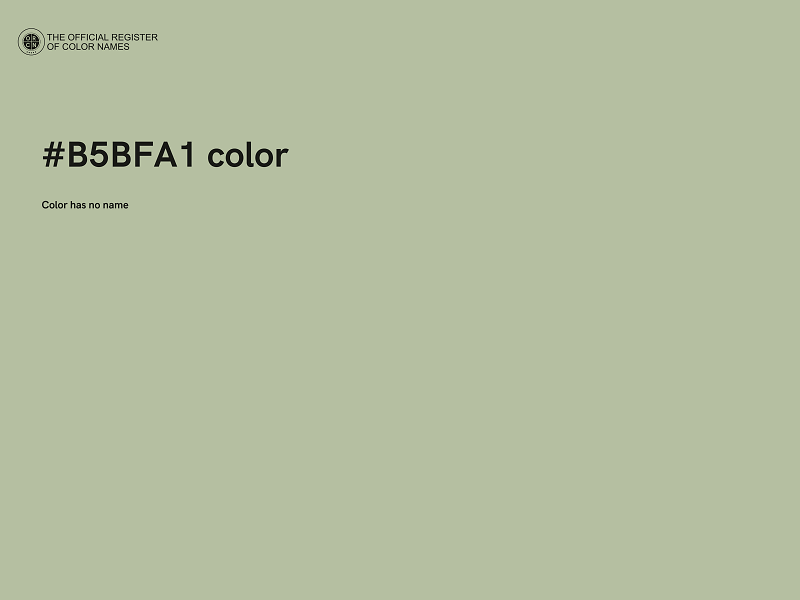 #B5BFA1 color image