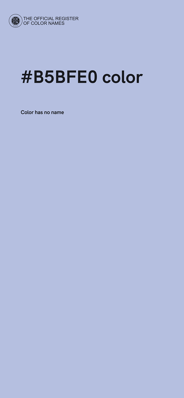 #B5BFE0 color image