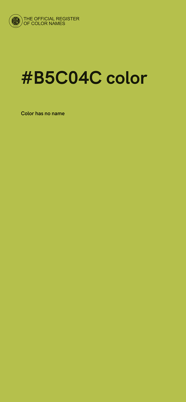 #B5C04C color image