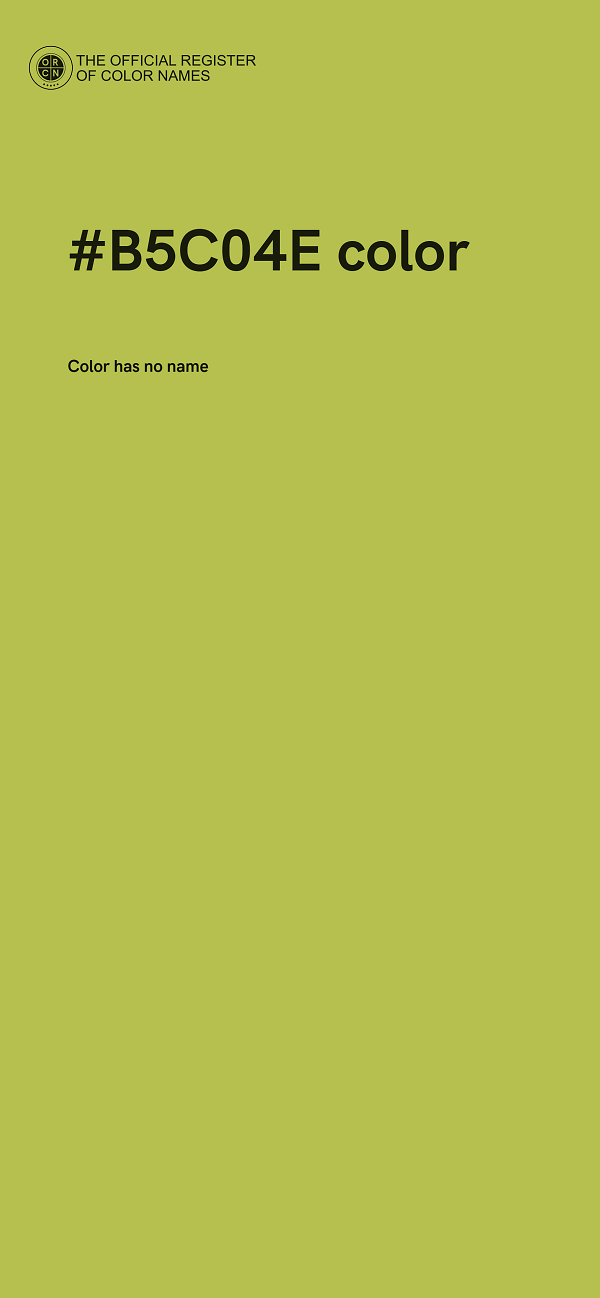#B5C04E color image