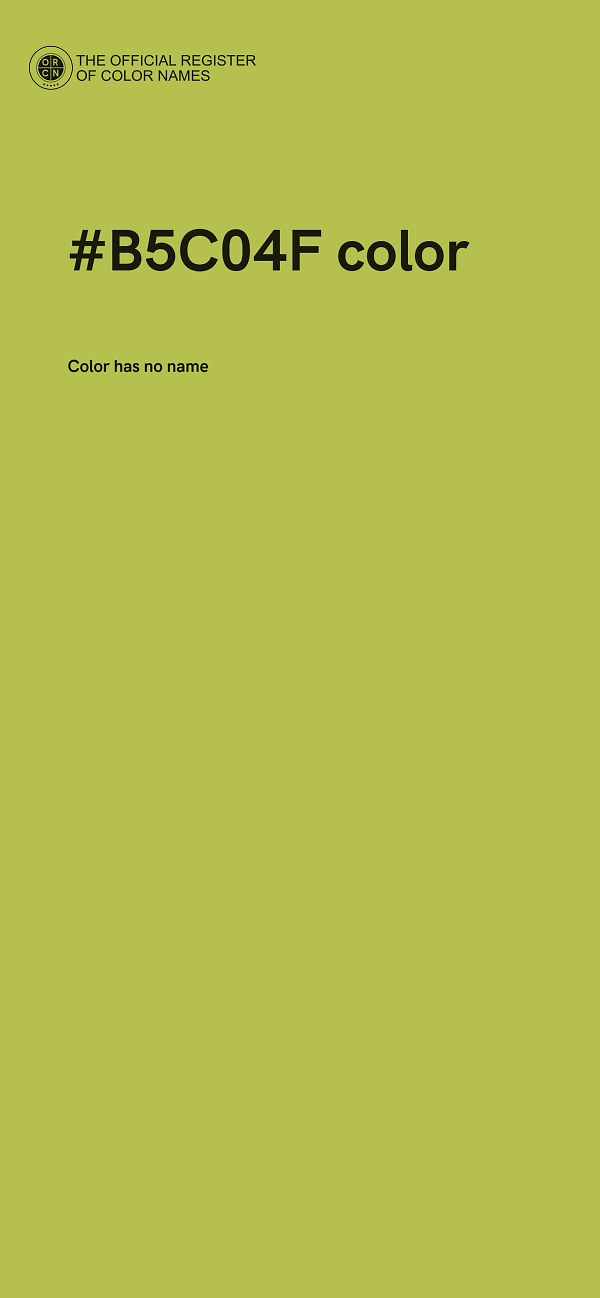 #B5C04F color image