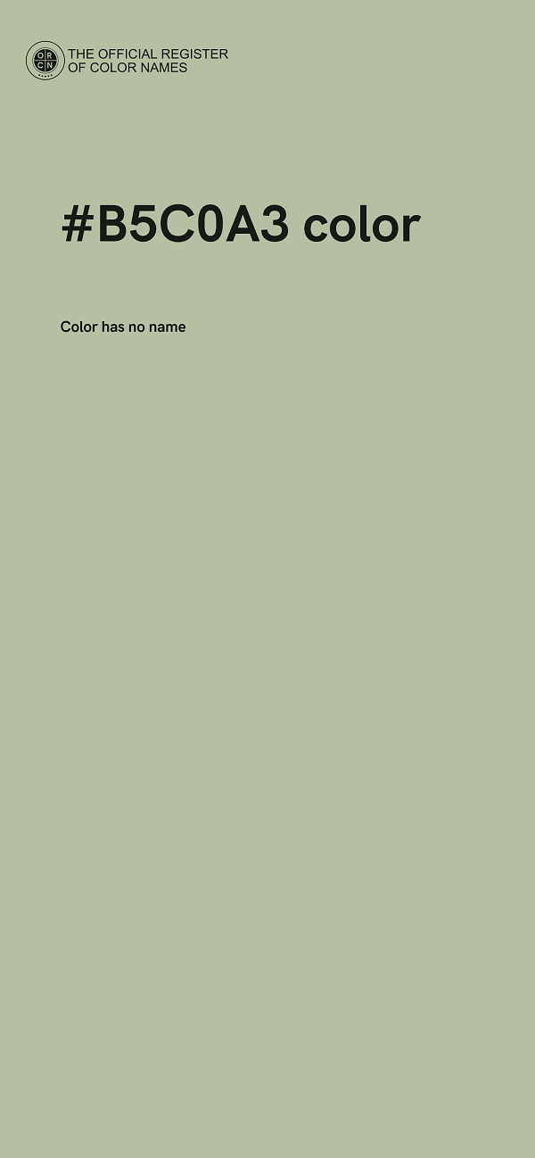 #B5C0A3 color image