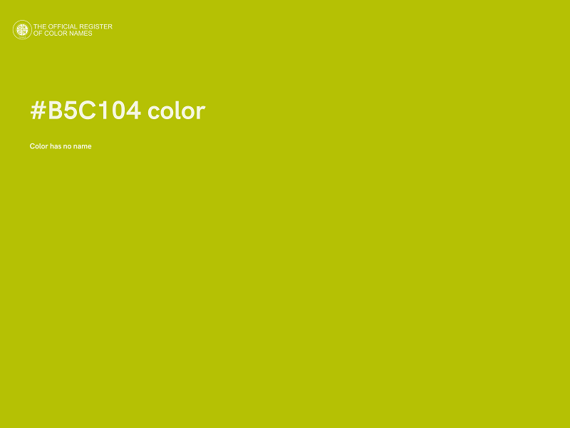 #B5C104 color image