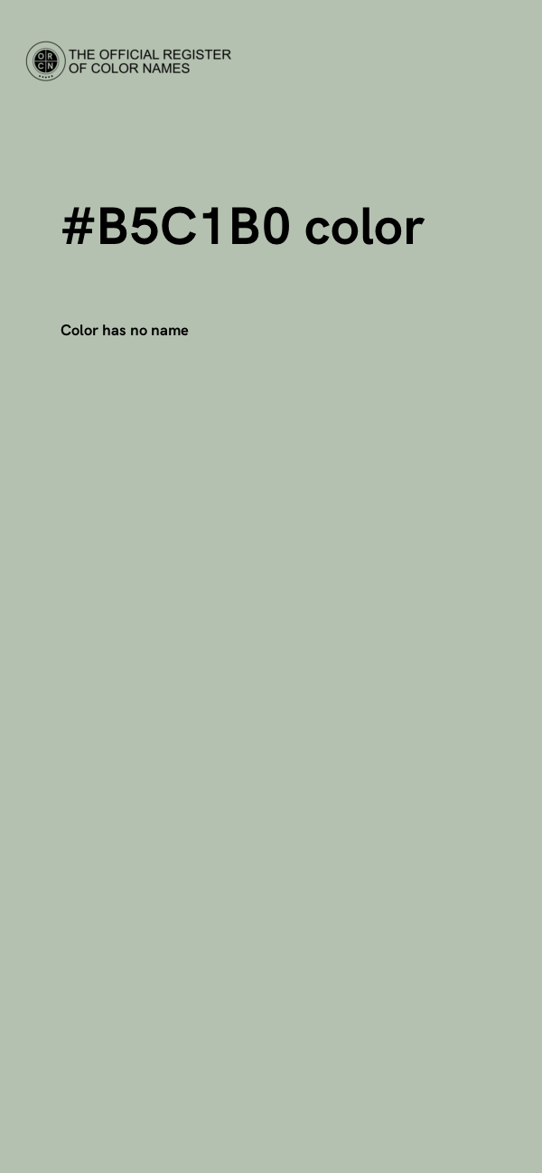 #B5C1B0 color image