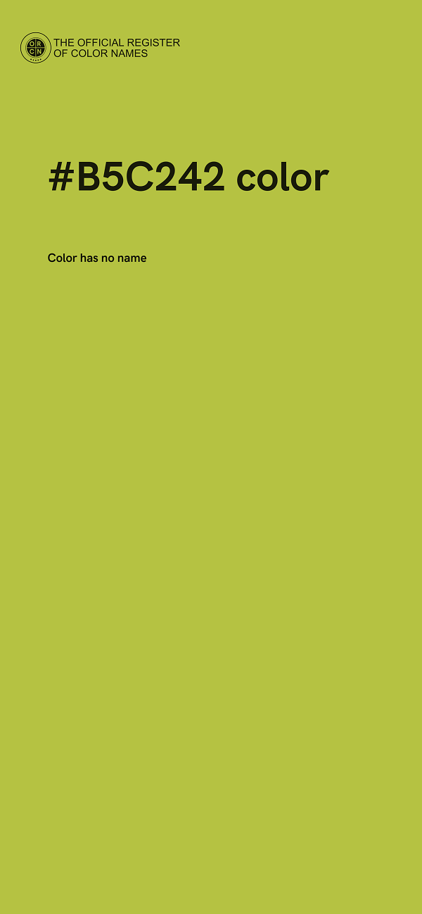 #B5C242 color image