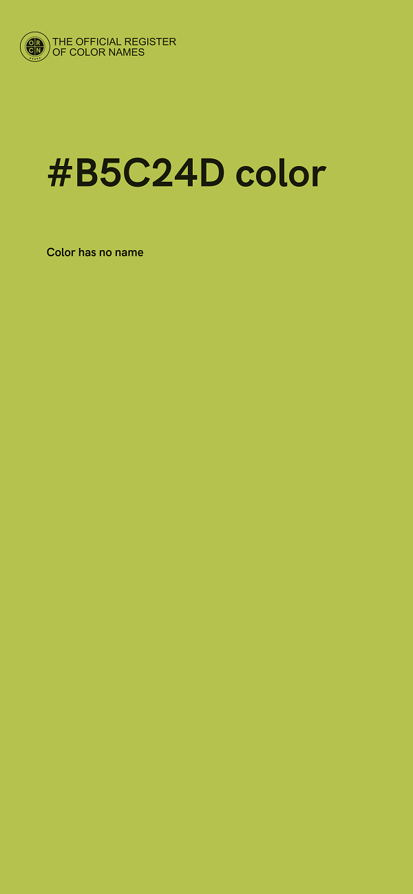 #B5C24D color image