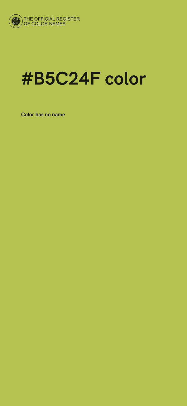 #B5C24F color image