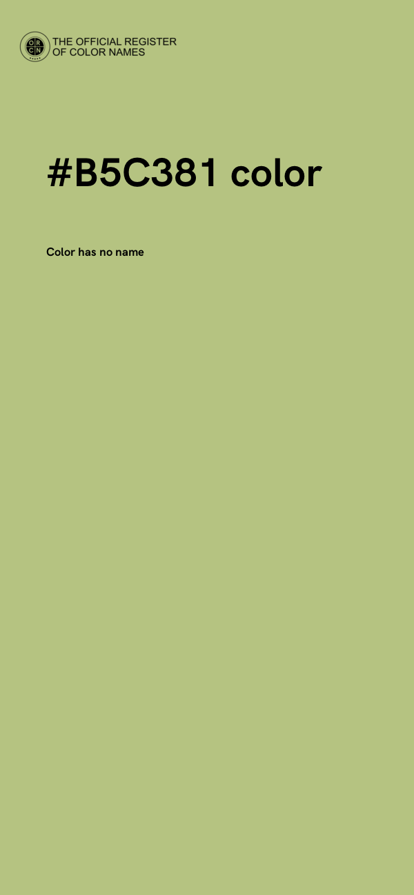 #B5C381 color image