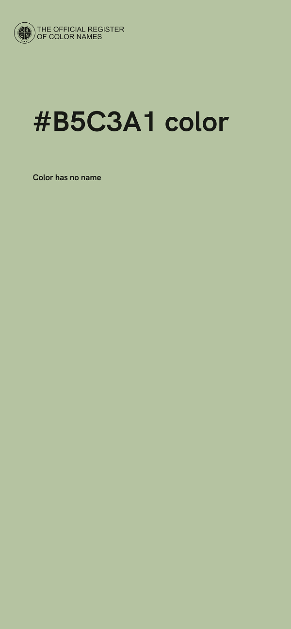 #B5C3A1 color image