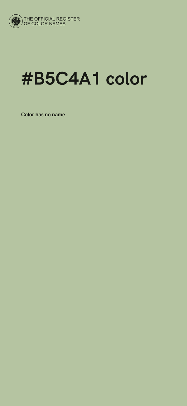 #B5C4A1 color image
