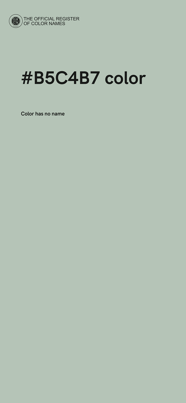 #B5C4B7 color image