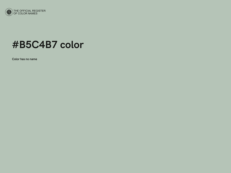 #B5C4B7 color image