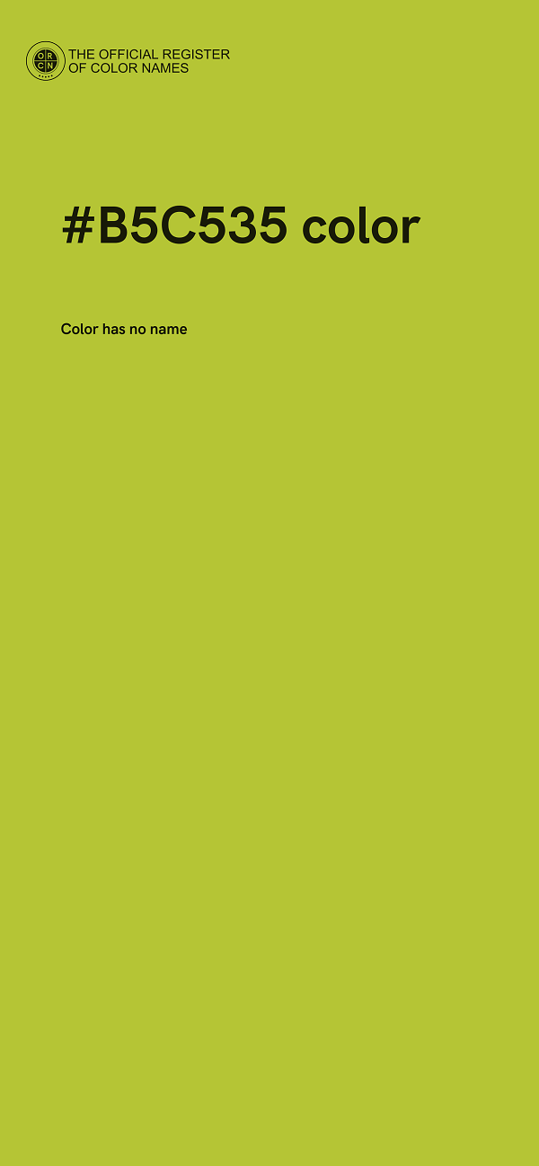 #B5C535 color image