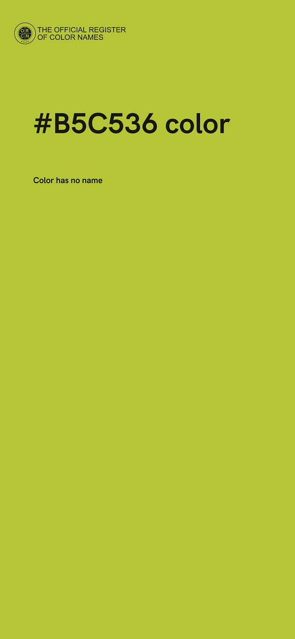 #B5C536 color image